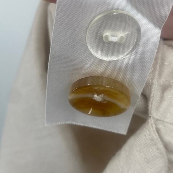 DL1961 Lexia Linen Midi Dress Tie Belted Sleeveless Button Down Cream Womens XS - Picture 11 of 11